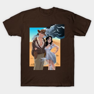 Indiana Jones and Marion Ark Searching T-Shirt